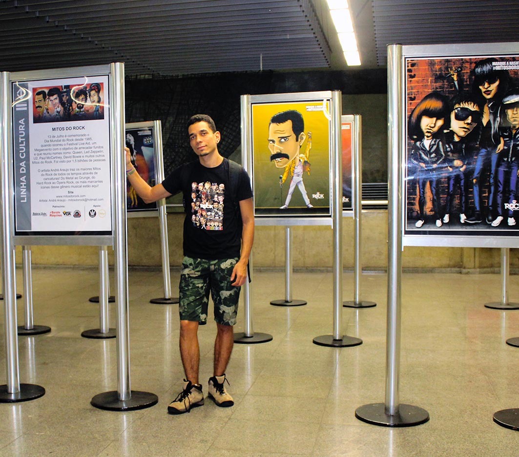 Exposição gratuita “Mitos do Rock” chega ao Shopping Metrô Boulevard Tatuapé