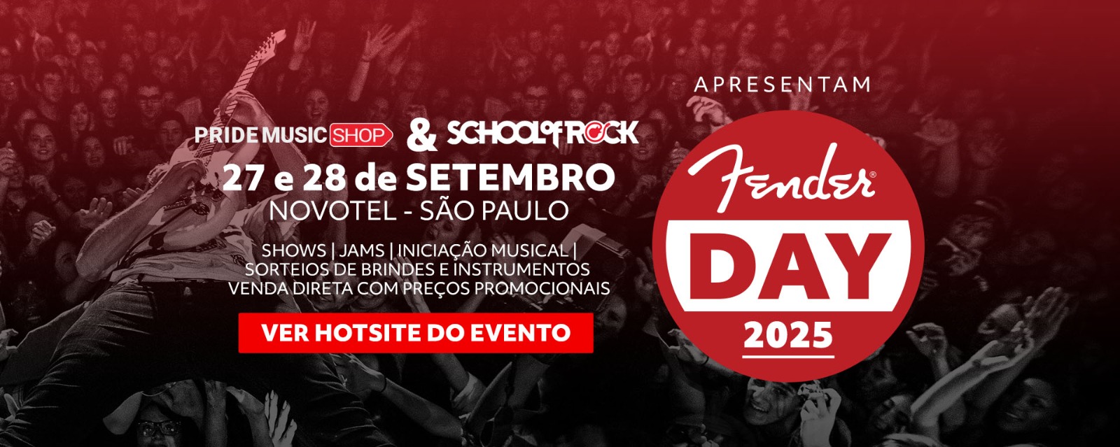 School of Rock e Pride Music Shop promovem Fender Day em São Paulo