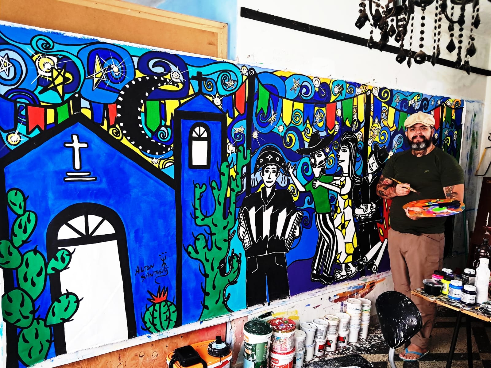 Entre cores e sentimentos, Ailton Santana constrói uma das trajetórias mais marcantes das artes visuais pernambucanas