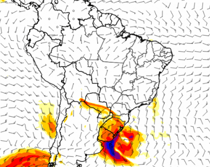 Inmet emite aviso sobre ciclone-bomba que se aproxima do Sul do Brasil