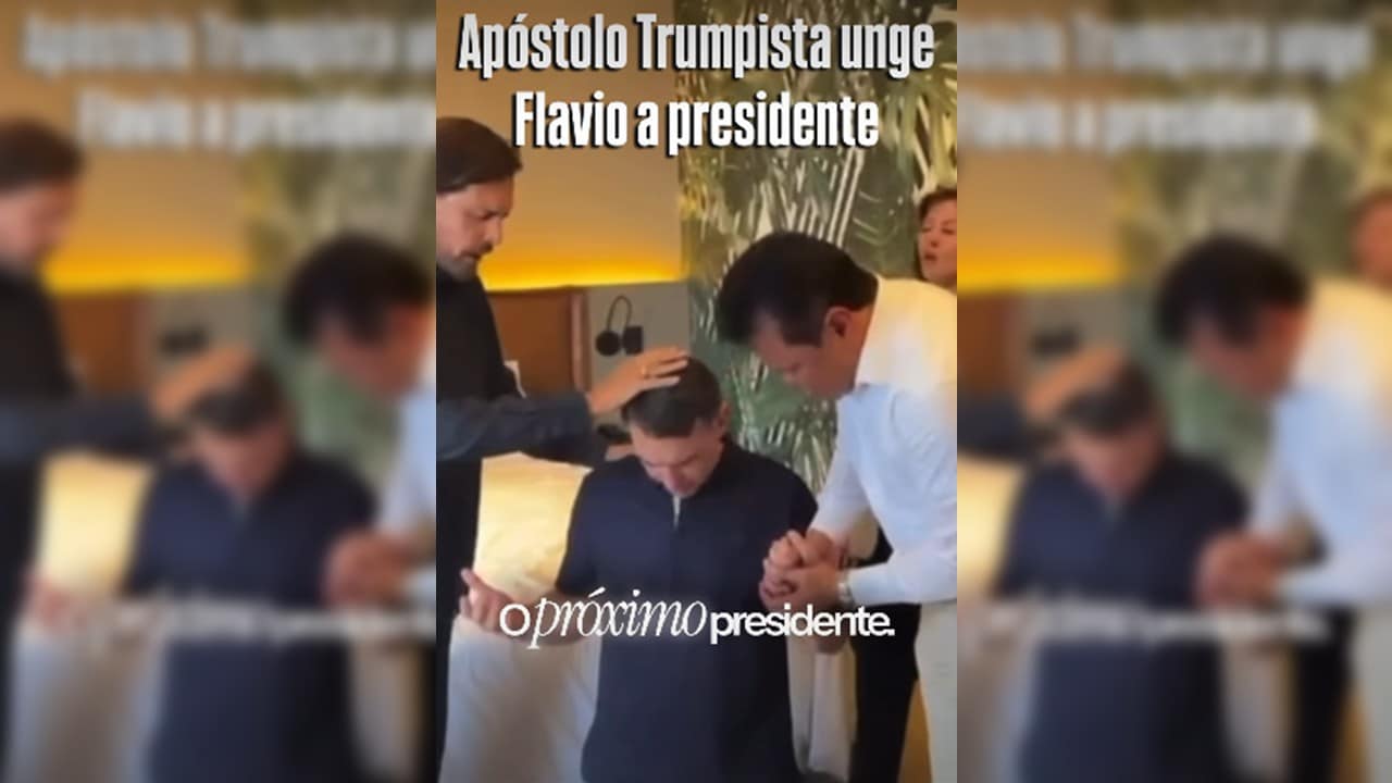 Pastor hondurenho, próximo a Trump, declara Flávio Bolsonaro como “presidente do Brasil” em cerimônia de unção
